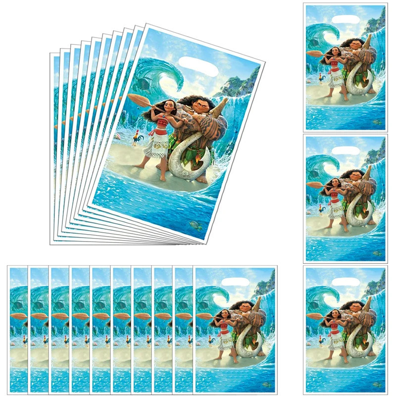 Bộ 50 Túi Quà Sinh Nhật Moana, Túi Kẹo Moana, Túi Moana Goody Moana, Trang Trí Tiệc Sinh Nhật Moana,