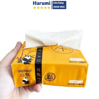 Giấy Ăn Gấu Trúc Gói 300 tờ Siêu Dai Không Tẩy Trắng  Khăn Giấy Rút Lụa Đa Năng An Toàn Tiện Lợi Giấy Ăn Sipiao 