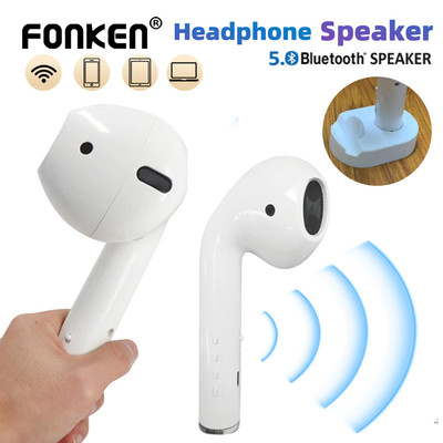 Loa Bluetooth không dây Fonken Hình dạng tai nghe khổng lồ Hỗ trợ thẻ TF / Đĩa U / AUX / Phát lại không dây có đế