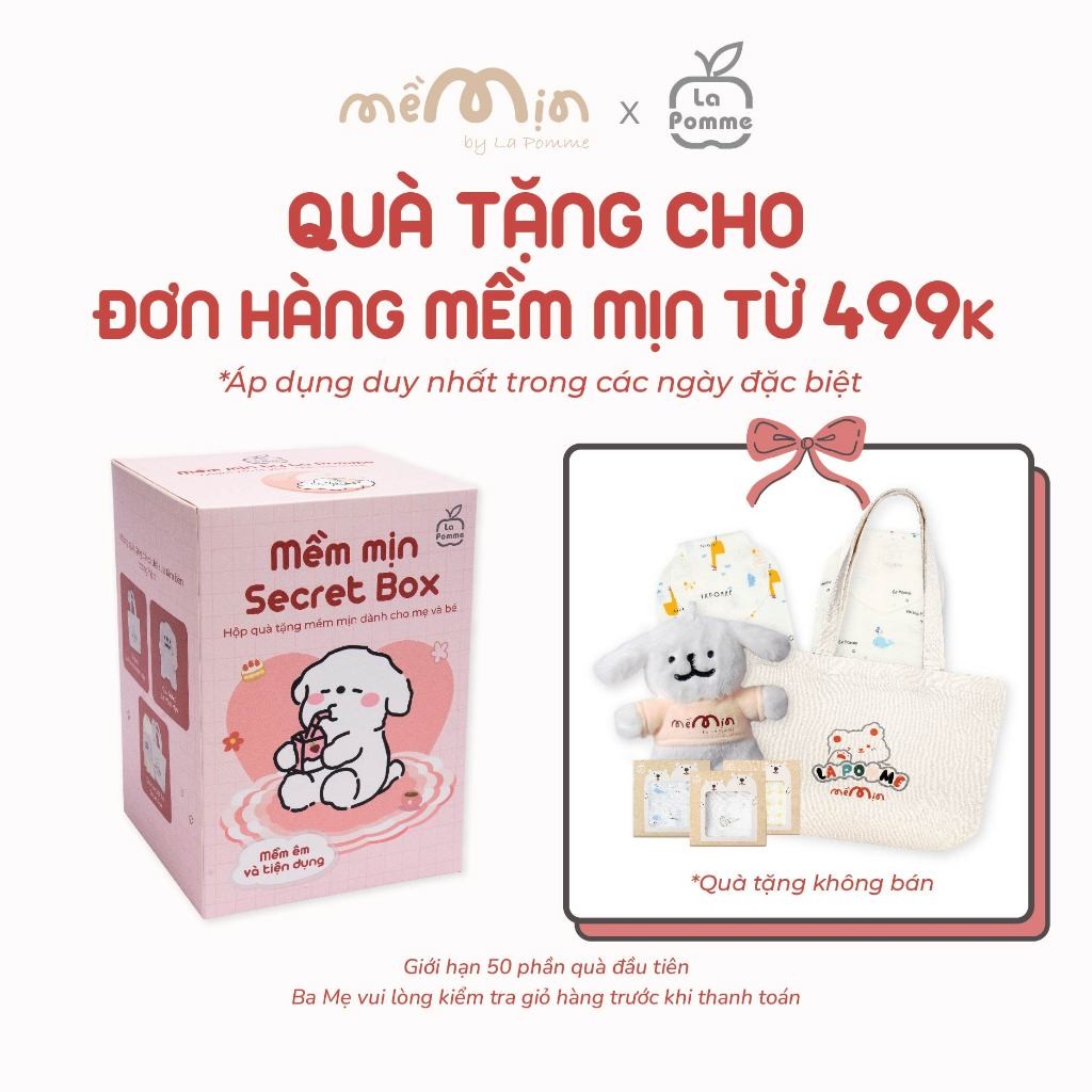 [QUÀ TẶNG KHÔNG BÁN] Quà tặng Secret Box La Pomme mềm mịn cho bé