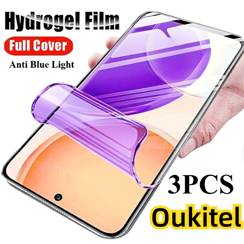 3 Phim Hydrogel Chống Ánh Sáng Xanh Toàn Bộ Cho Oukitel WP36 WP35 WP200 P1 C60 C59 C58 C57s C57 C53 