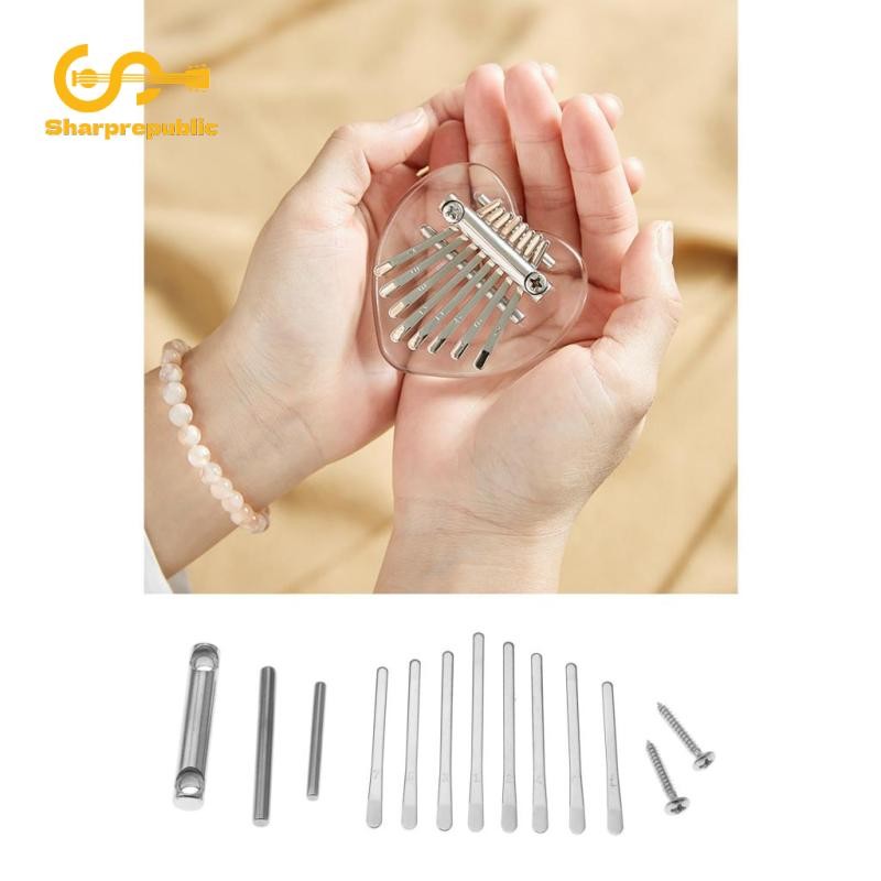 Sharprepublic Gazechimp DIY Mini Kalimba 8 Phím Ngón Tay Cái Đàn Piano Thép / w Vít Cho