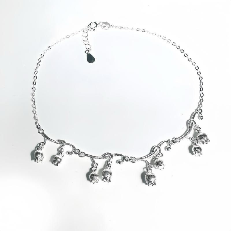 (MC0070) Lắc chân bạc nữ hoa linh lang xinh xắn, dễ phối đồ