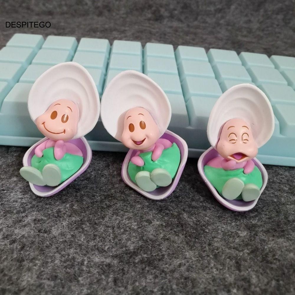 DESPITEGO 3 Cái / bộ Đồ Trang Trí Hàu Trẻ, Happy Shell Baby Oysters Hình, Bộ Sưu Tập Thời Trang Yawn