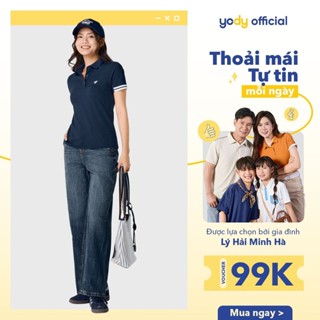 Áo Polo Nữ Yody waffle Thể Thao Phối Bo Tay WAPO25A469