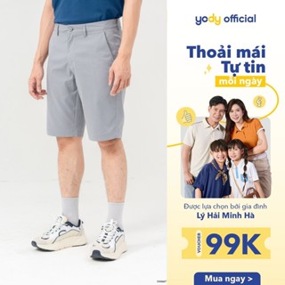 Quần short nam YODY quần đùi kaki dáng lửng, túi cạnh sườn, Thoải mái, Lịch lãm,TRA - QSM6023
