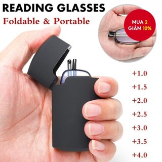 Kính đọc sách có thể gập lại + 1.0 ~ 4.0 - Kính mắt lão thị di động dành cho nam và nữ