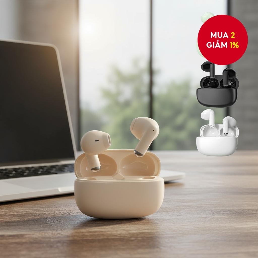 HQAi H7 TWS Tai nghe Bluetooth Âm thanh HIFI Chống ồn Điều khiển cảm ứng Tai nghe chơi game có Micro