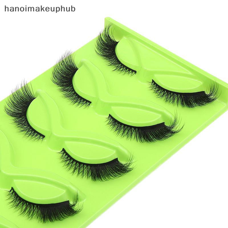 Hanoimakeuphub] 5 Đôi Mi Cáo Mi Mèo Lông Mi Giả Wispy Nhìn Tự Nhiên Lông Mi Dài Cánh Cuối Mắt Mi Cáo