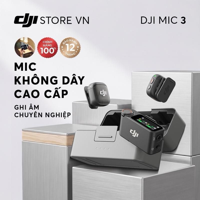 DJI Thiết Bị Quay Vlog DJI Mic 3 Thu Âm Gọn Nhẹ Khử Ồn Thông Minh, Camera Hành Động (DJI Mic 3)