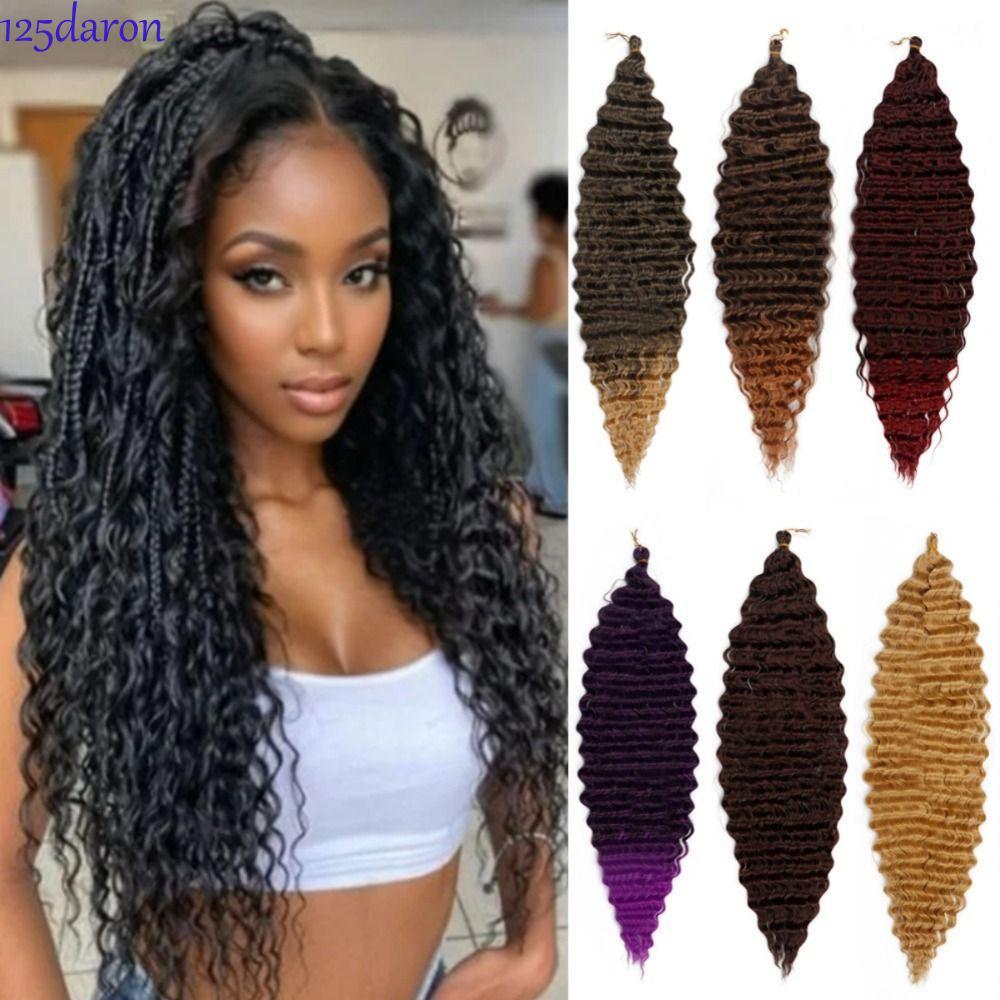 DARON1 Passion Twist Braiding Hair Extension, Water Wave Afro Curls Deep Wave Crochet Hair, Deep Twi