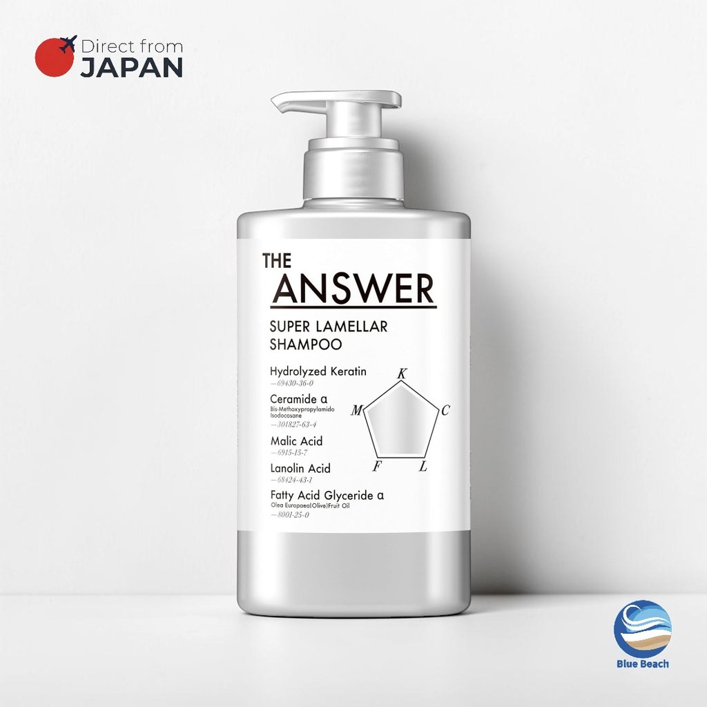 THE ANSWER Super Lamellar Shampoo/Pump 400ml & Refill 320ml/Phuc Hoi Toc Hu/Non-Silicone/JP