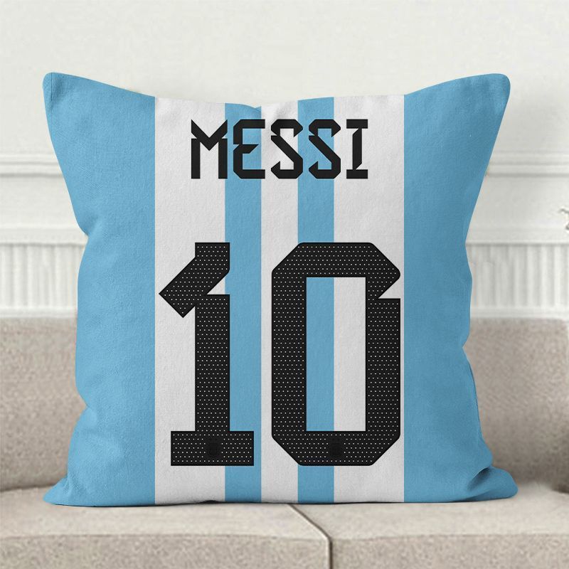 Mới Argentina 2022 Catal World Cup Argentina Messi Jersey Gối Sang Trọng Sofa Đệm Quạt Hàng Hóa Quà 