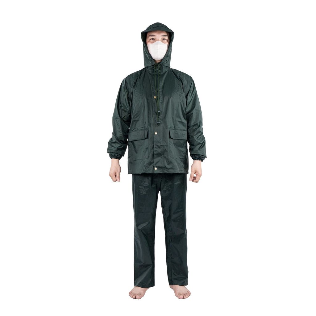 Bộ quần áo mưa màu xanh ô liu X26 HCM