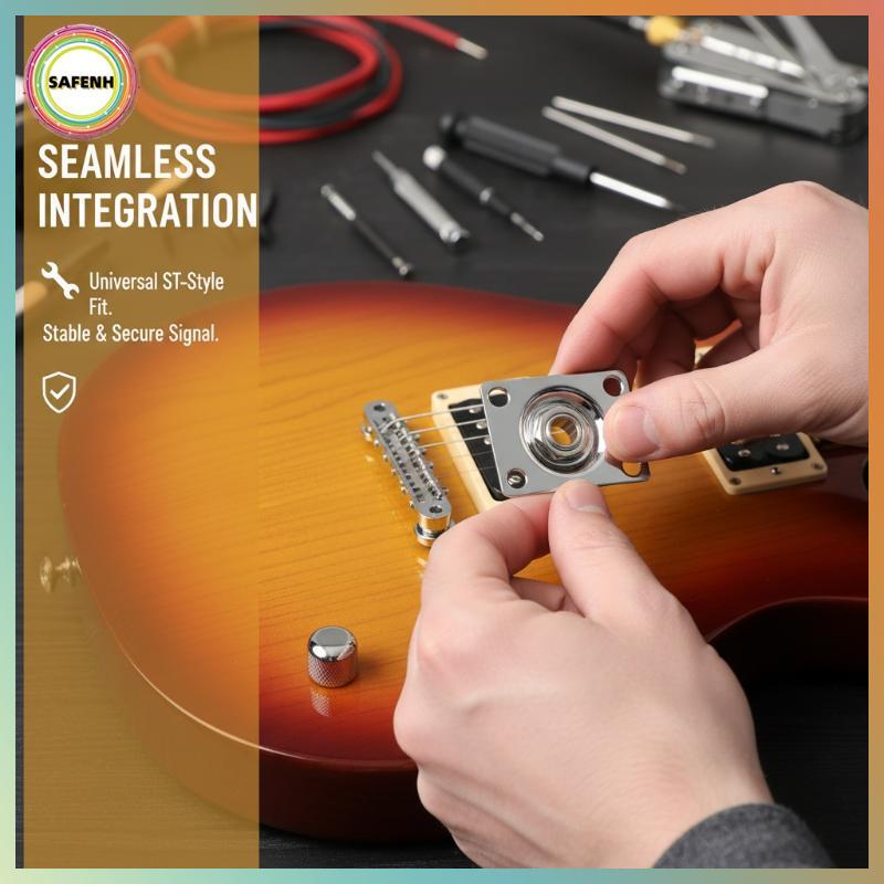 Đầu ra đàn Guitar điện SAFENH Ja Plate - Square Metalpact Soet VN