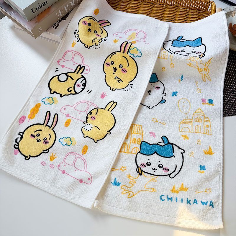 Khăn Chiikawa / Usagi / Chiikawa Hoạt Hình Khăn Mặt Cotton Nguyên Chất Mềm Usagi Khăn Mặt / uytu