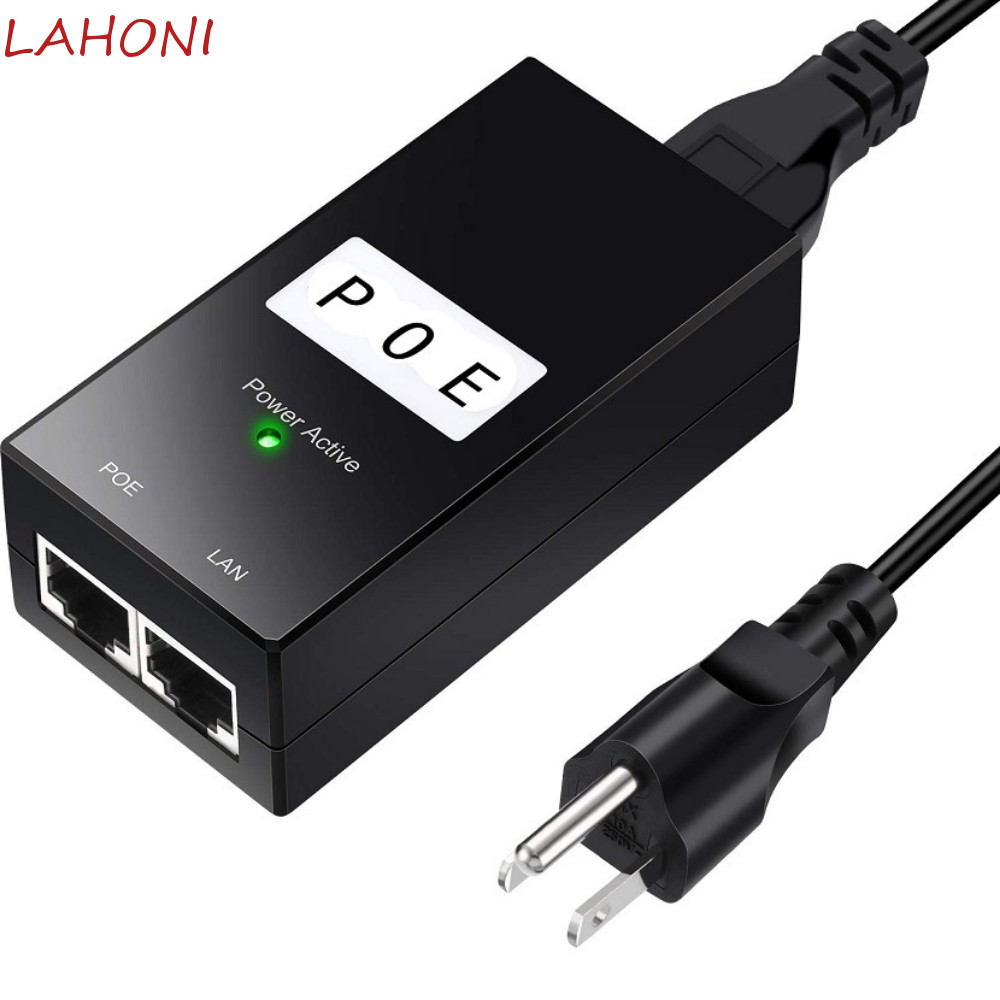 CURTES POE Power Injector, 24V / 48V 0.5A IEEE802.3af / tại POE Power Supply, Router Power Supply 10