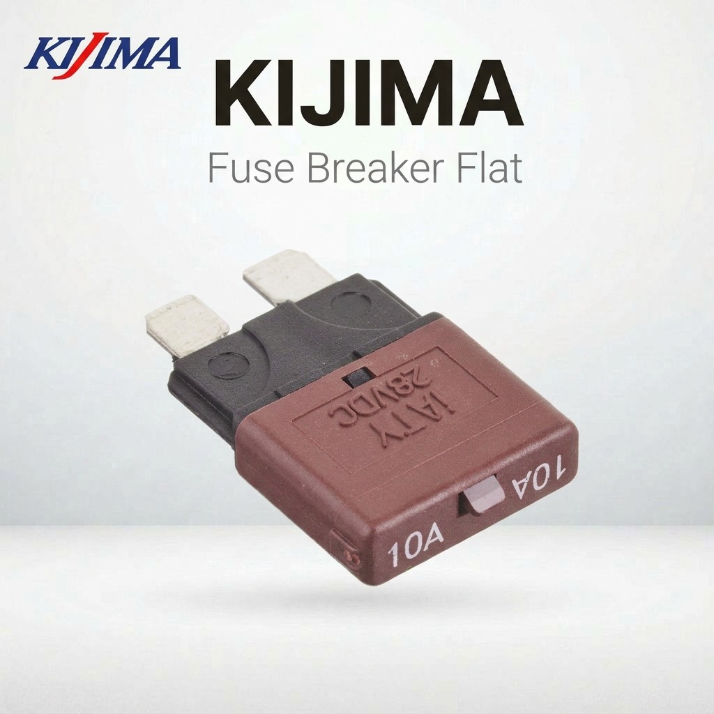 Kijima Motorcycle Parts Fuse Breaker Flat Type 10A Universal, 1 Piece, 304-7084
