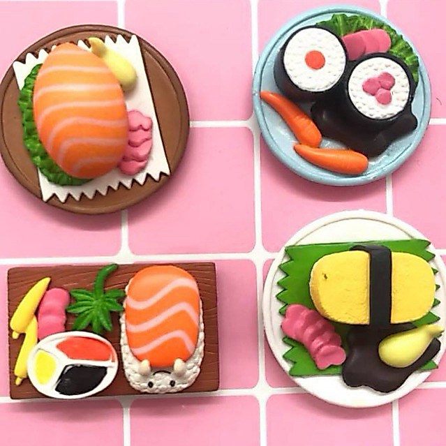 Đĩa thức ăn sushi mini /tiểu cảnh/terrarium