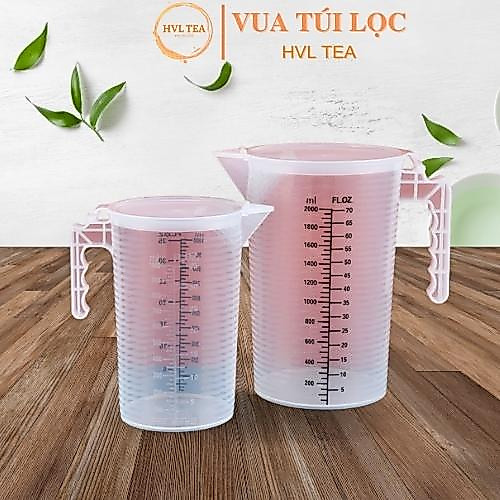 Ca đong, cốc đong định lượng Có Nắp đóng mở tay cầm thẳng - HVL TEA