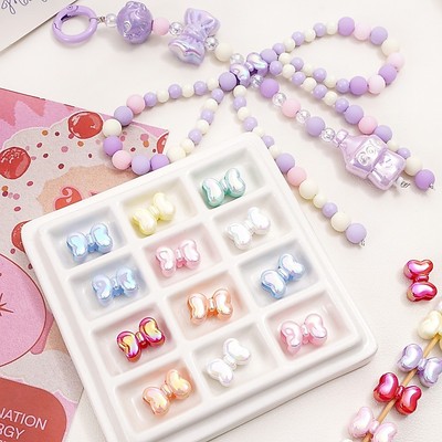 Beadia 2-5 Miếng Acrylic Nơ Bốn Chiều Hạt Cho DIY Vòng Tay Vòng Cổ Bông Tai Trang Sức Phụ Kiện Làm 15x11mm
