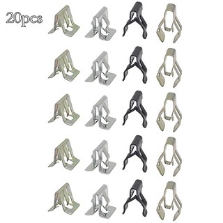 SET 20 KẸP KIM LOẠI CHO BẢNG ĐIỀU KHIỂN XE HƠI (4 MẪU) - ĐINH TÁN, CHỐT VÍT CHO Ô TÔ