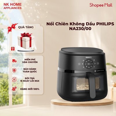 Nồi Chiên Không Dầu PHILIPS NA230/00, Dung Tích 6.2L, 13 Chức Năng Nấu - Bảo Hành 24 Tháng