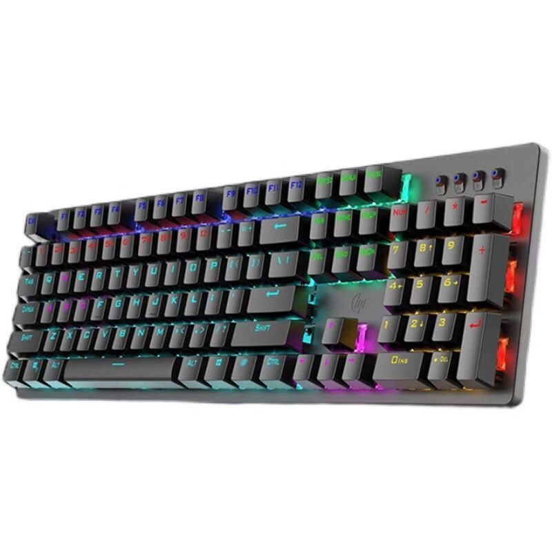 Bàn phím cơ HP GK100F Blue switch đèn LED RGB gaming chuyên nghiệp cho PC laptop văn phòng
