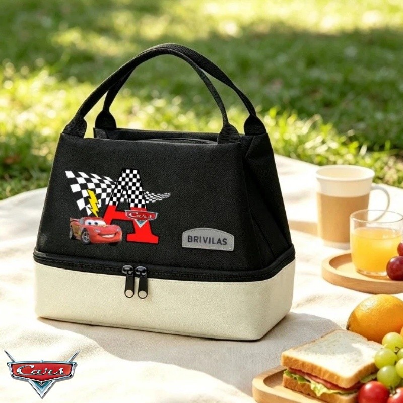 Túi đựng đồ ăn trưa Lightning McQueen CARS hoạt hình túi dã ngoại di động dung tích lớn bento túi cá