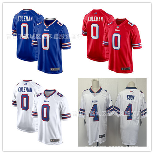 Giao hàng trong ngày 2025NFL Buffalo Bills Buffalo Bills Jersey 0-Coleman Rugby Jersey Nam