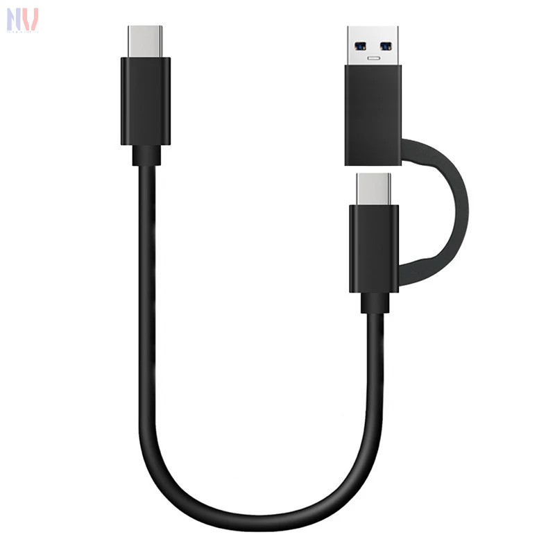 Dây cáp sạc Cáp truyền dữ liệu Type-C to C+USB cho ổ cứng di động, điện thoại di động