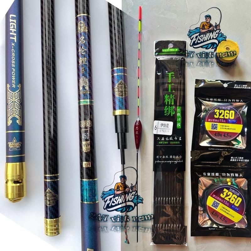 SALE Cần Câu Tay CHIẾN THẦN 8H ĐỐI TRỌNG SĂN HÀNG + Quà Tặng Đầy Đủ Phụ Kiện Đồ Câu Fishing 247 Việt