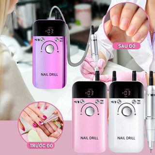 Máy tẩy sơn Gel Acrylic cầm tay có thể sạc lại Máy làm móng tay Dụng cụ đánh bóng móng chân