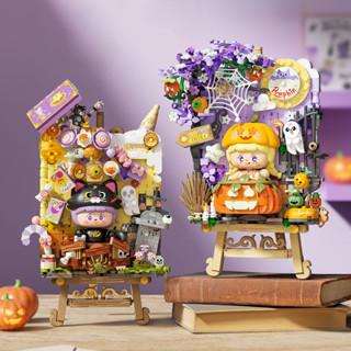  Khuyến mãi có hạn Tranh 3D phát sáng Halloween Hình bí ngô và mèo đen đồ chơi lắp ghép đồ chơi giáo dục 