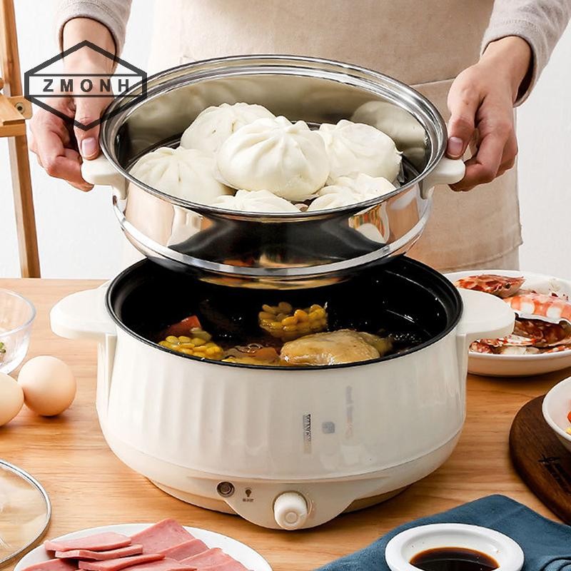 Chảo rán điện đa chức năng ZMONH 1.7 / 3.2 / 3.7L Nồi nấu chậm chống dính Dụng cụ nhà bếp Lẩu điện dung tích lớn * mới