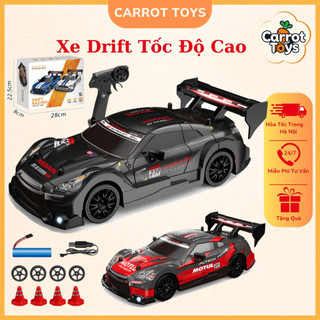  Tổng Hợp Xe Drift Điều Khiển Từ Xa Tốc Độ Cao Tỉ Lệ 1:16 và 1:24 GTR 2 Cầu Pin Sạc - Có Đèn LED Tốc Độ 20km h 