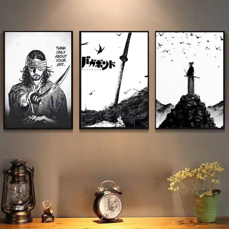 Vagabond Truyện Tranh poster HD Chống Nước Tự Dính Tranh Treo Tường Nhà Phòng Khách, Phòng Ngủ, Than