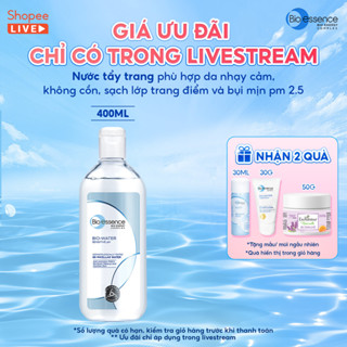 Nước tẩy trang ẩm mượt mịn màng phù hợp cho da nhạy cảm Bio-Essence BioWater Micellar 400ml - LIVE