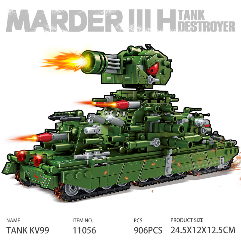 Leyi Khối Xây Dựng Chiến Tranh Thế Giới II Quân Sự Hạng Nặng Carl kv99 Phiên Bản Cuối Cùng kv44 Xe T