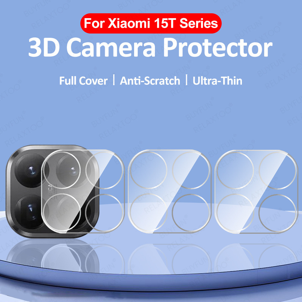 3 Chiếc Cho Xiaomi 15T Pro 5G 3D Trong Suốt Camera Bảo Vệ Màn Hình Xiomi 15TPro Xiaomi 15T 5G Mi15T 