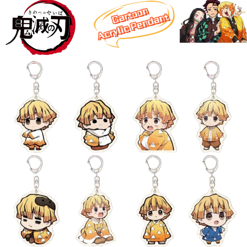 Demon Slayer Kamado Tanjirou Kamado Nezuko cartoon cute acrylic keychain exquisite pendant creative 