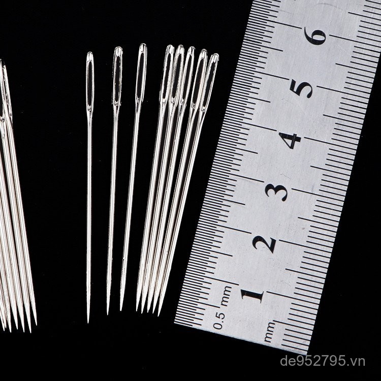 Len Kim Len Len Kim Dài Tay May Kim Len Ren Miếng Dán Dày Đan Lỗ Mắt Lớn Kim Mắt Lớn Kim Dày Kim Áo 