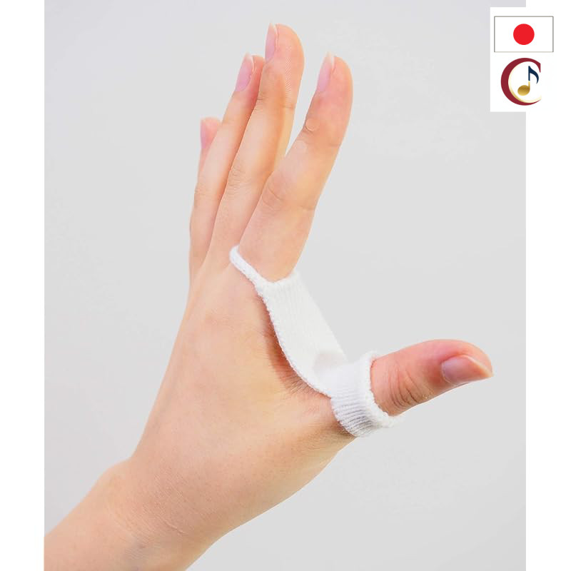 Shamisen Kameya Shamisen Finger Sleeve (White) — price for one piece./From Japan /100% Authentic Gua
