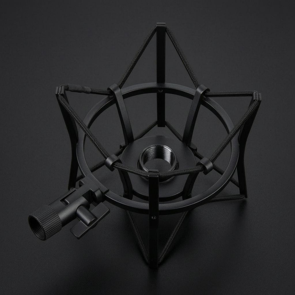 Condenser Mic Shock Mount Có Thể Điều Chỉnh Kẹp Condenser Mic Shock Mount Phụ Kiện Âm Thanh Knurled 