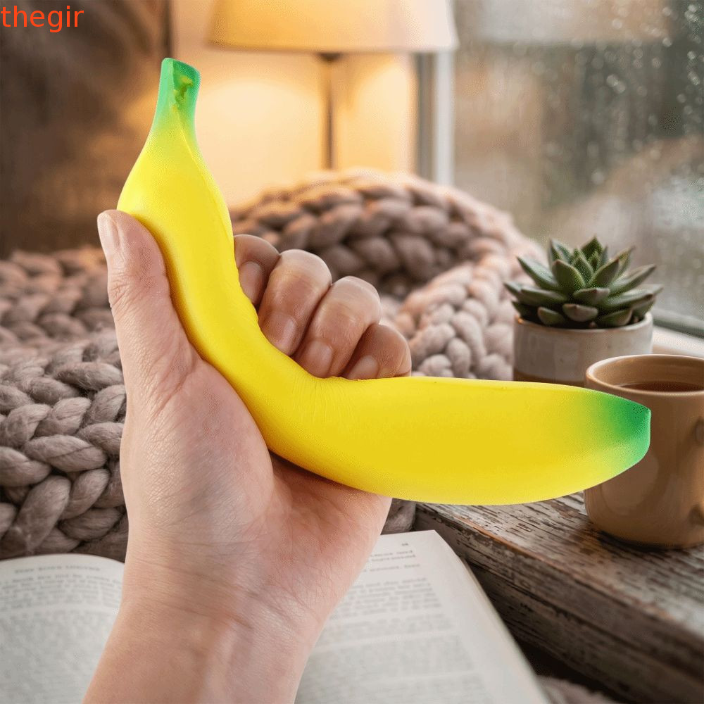 THEGIRL8B Đồ chơi chuối phục hồi chậm, Chuối mềm mại hình quả chuối, Chuối thực tế Mô phỏng dễ thươn