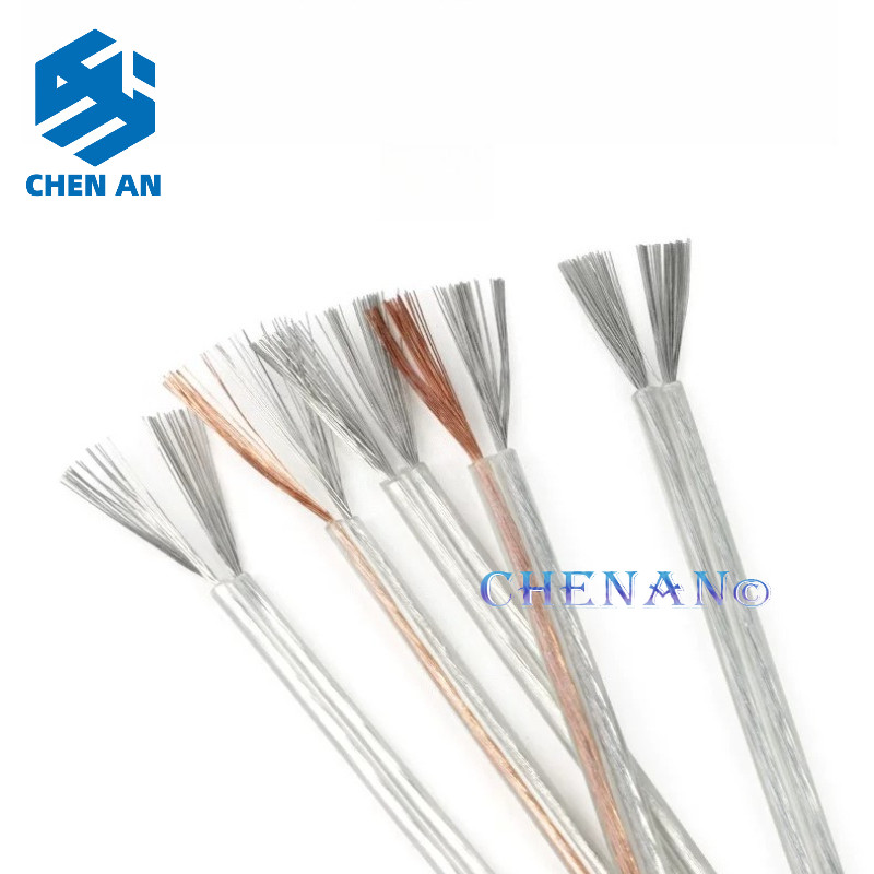 1M 2468 Dây Điện 2 Lõi Đồng Đóng Hộp 16-30 AWG Đôi Trong Suốt Vàng Bạc Đôi Trắng Thân Thiện Với Môi 