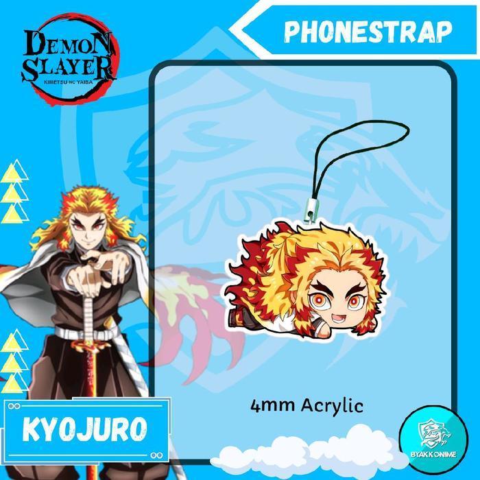 PHONE STRAP HP ANIME - Demon Slayer PhoneStrap Acrylic | Kyojuro, Muichiro, Gyomei - Rengoku Kyojuro