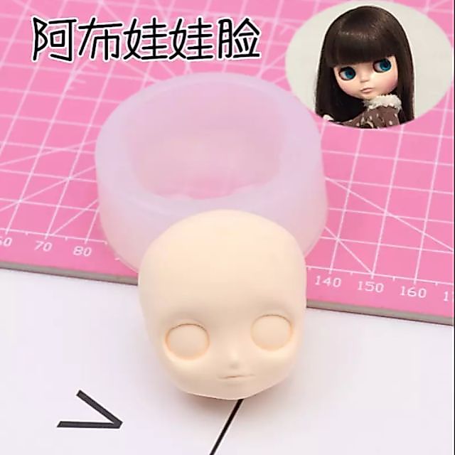 BLYTHE Khuôn silicone nặn đất sét mặt doll chibi bjd