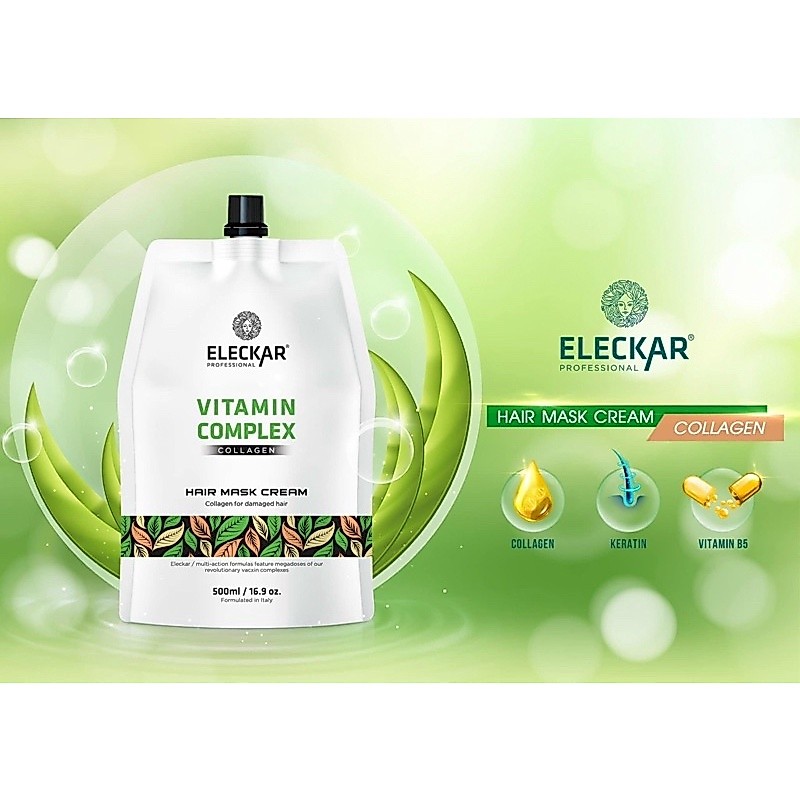 Hấp Xả Collagen Phục Hồi Eleckar 500ml