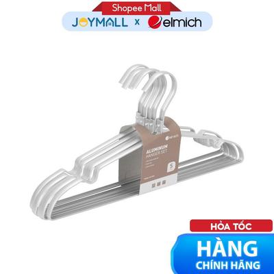 Bộ 5 Móc Áo Elmich EL1060, Hàng Chính Hãng, Nhôm Cao Cấp, Chống Trượt, Bản To - JoyMall